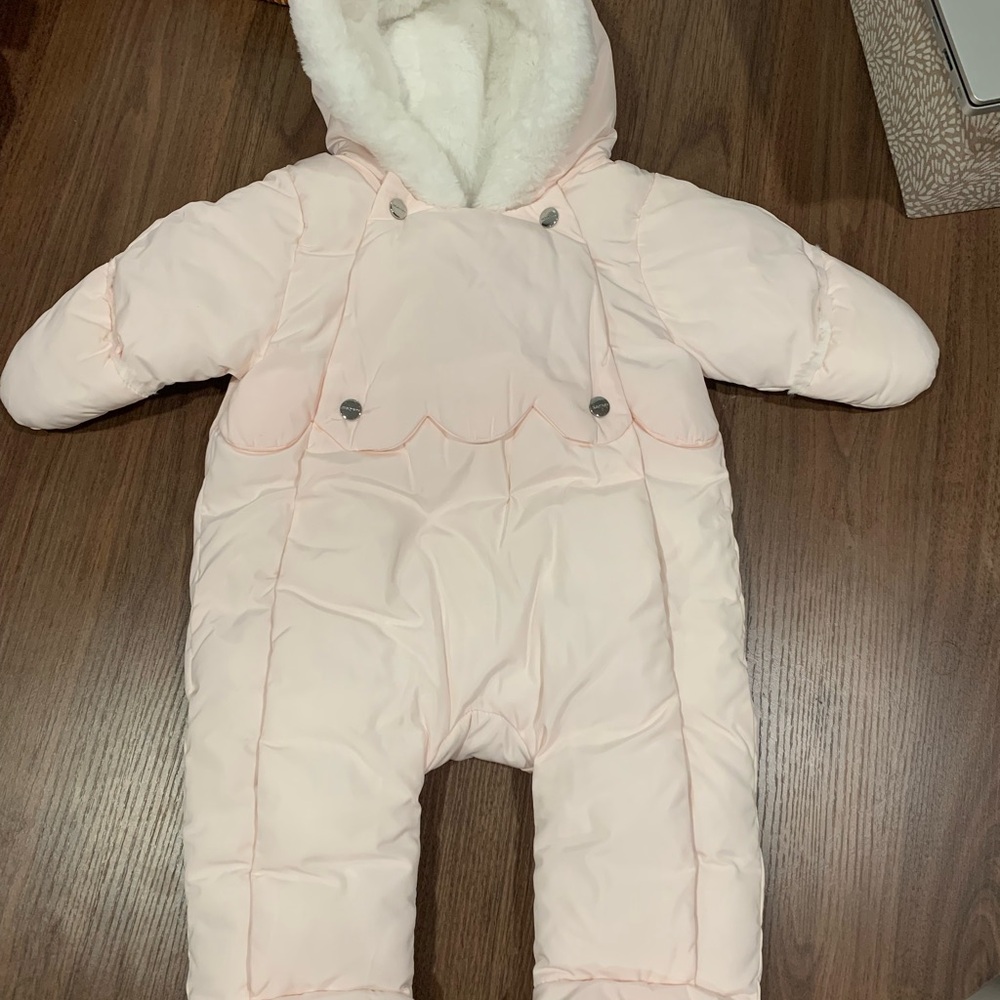Jacadi Soft Pink Baby Snowsuit